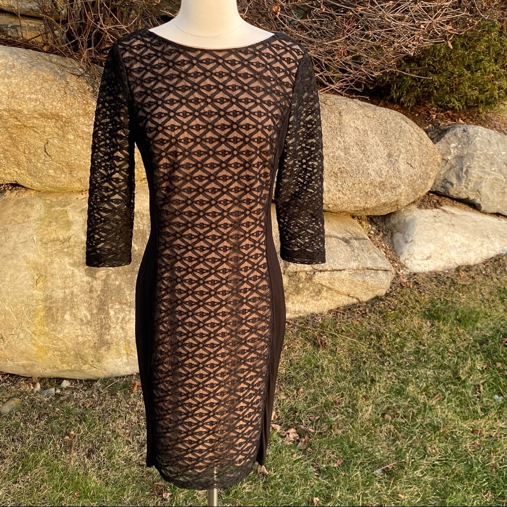 Anne Klein Black Lace Dress - Picture 2 of 14